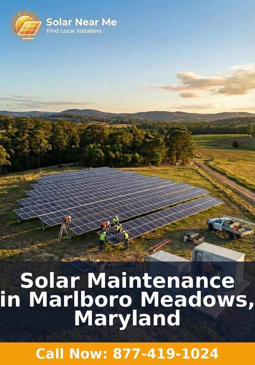 Solar Maintenance in Marlboro Meadows, Maryland