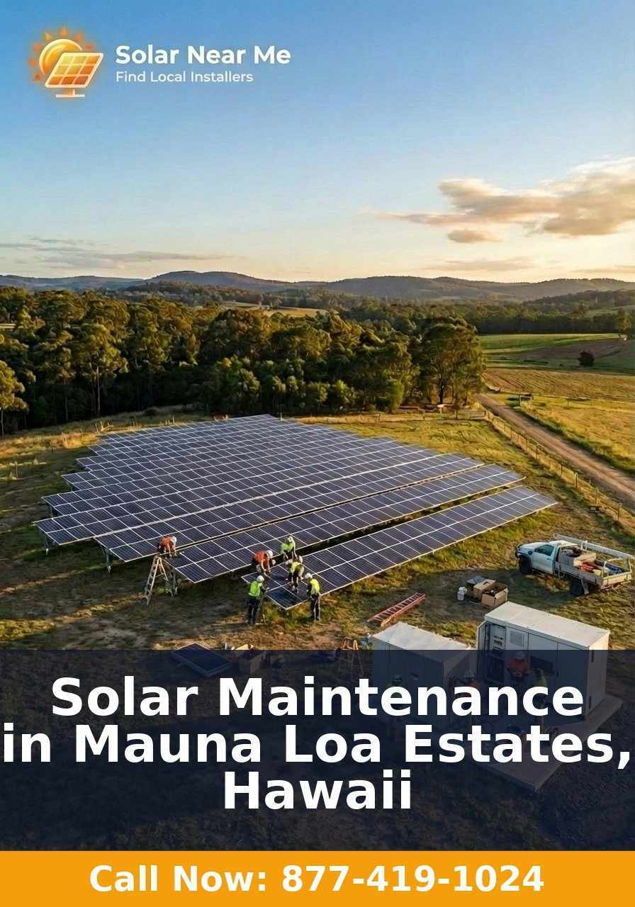 Solar Maintenance in Mauna Loa Estates, Hawaii