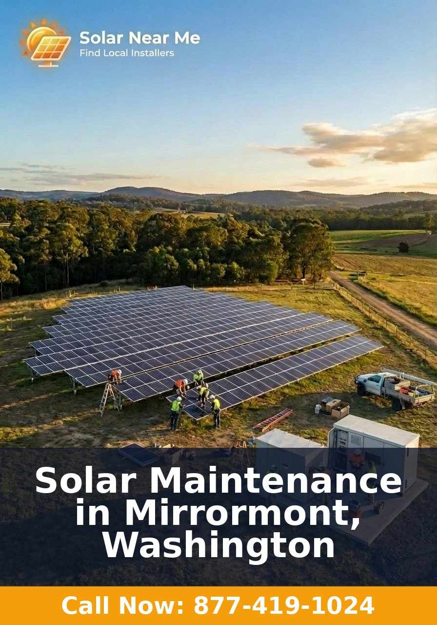 Solar Maintenance in Mirrormont, Washington