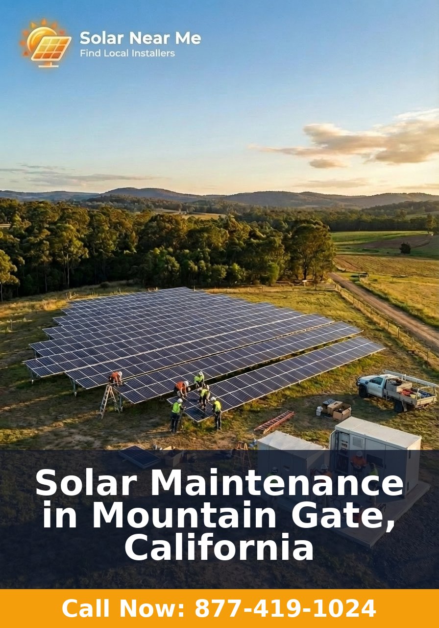 Solar Maintenance in Mountain Gate, California
