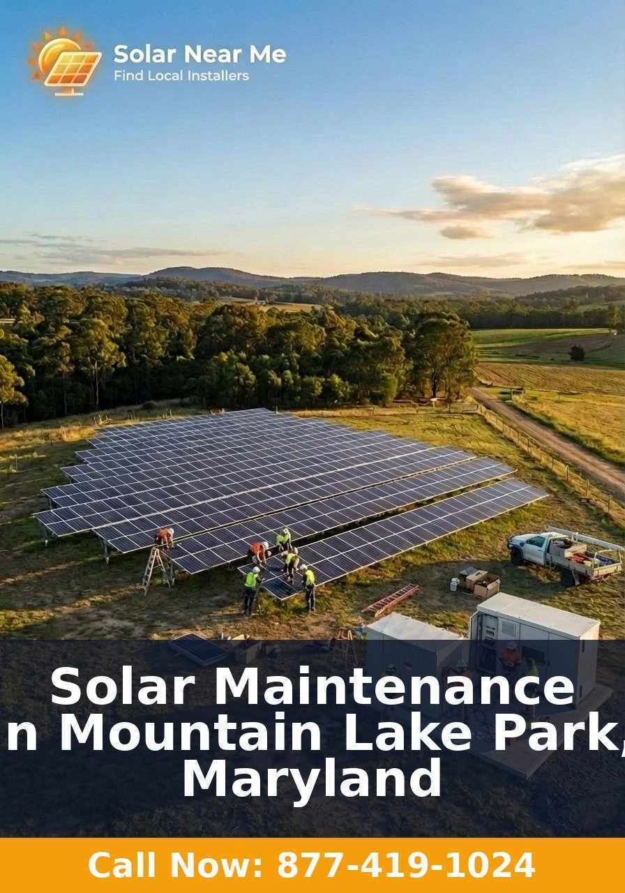 Solar Maintenance in Mountain Lake Park, Maryland