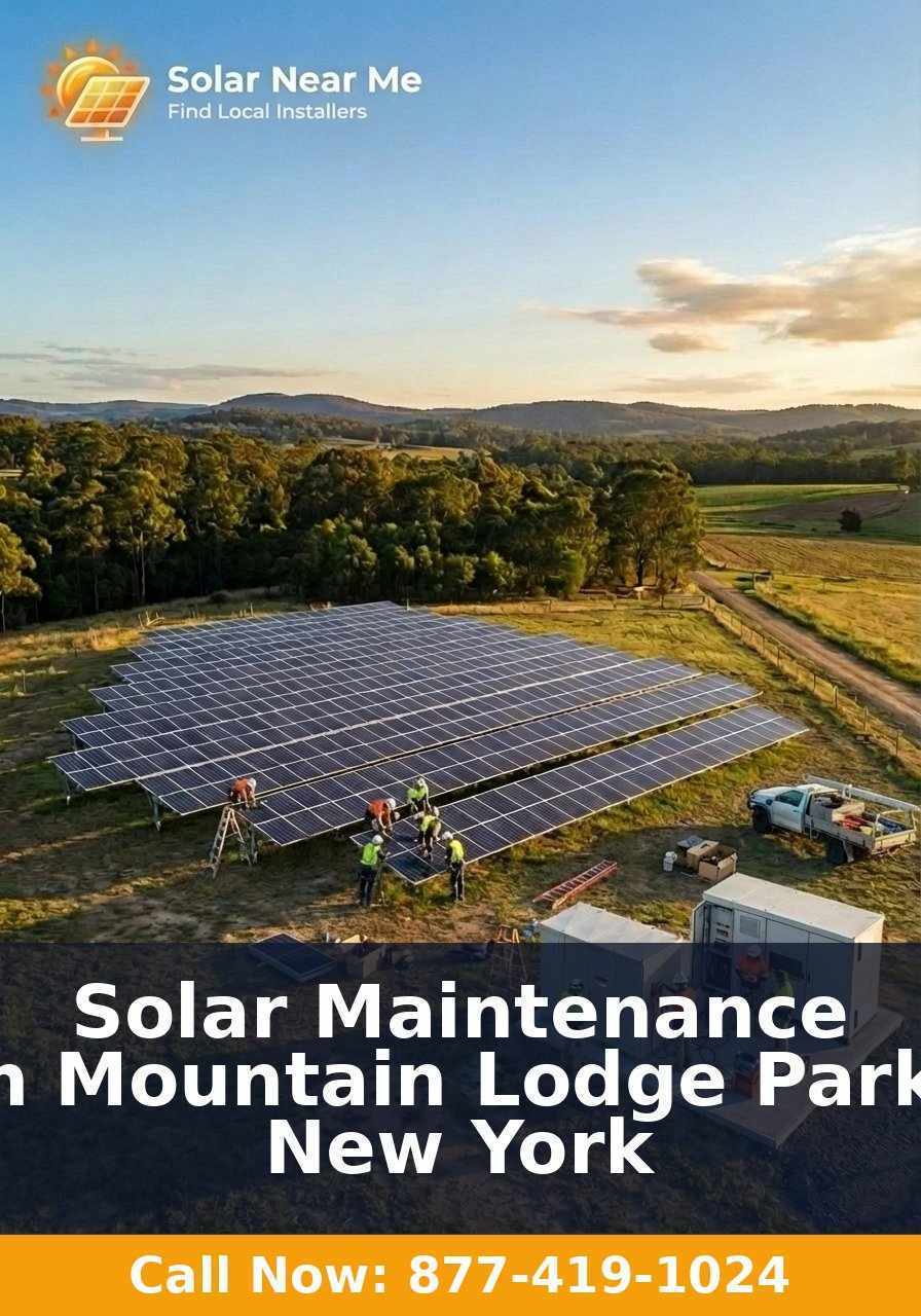 Solar Maintenance in Mountain Lodge Park, New York
