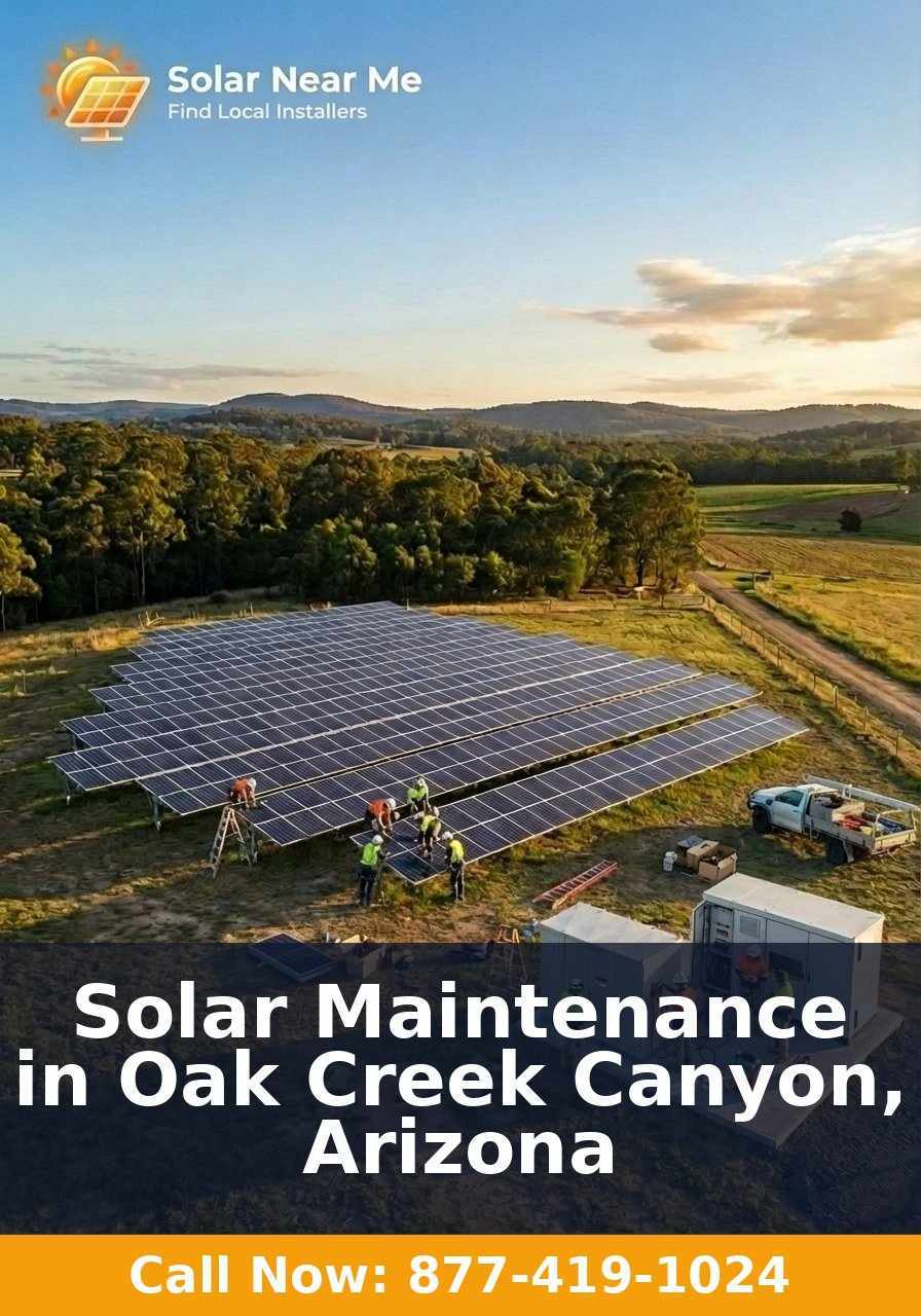 Solar Maintenance in Oak Creek Canyon, Arizona