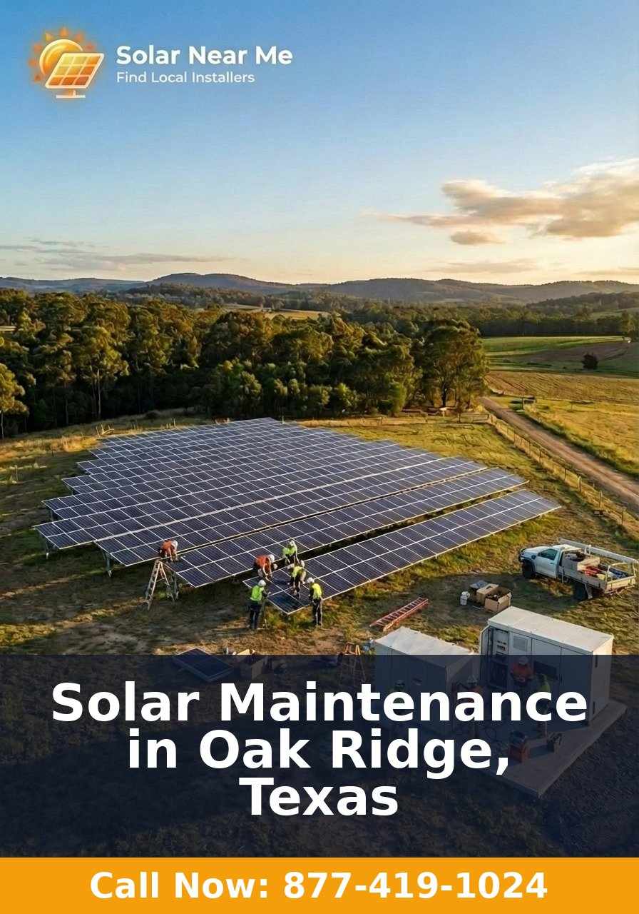 Solar Maintenance in Oak Ridge, Texas