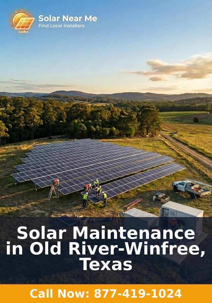 Solar Maintenance in Old River-Winfree, Texas