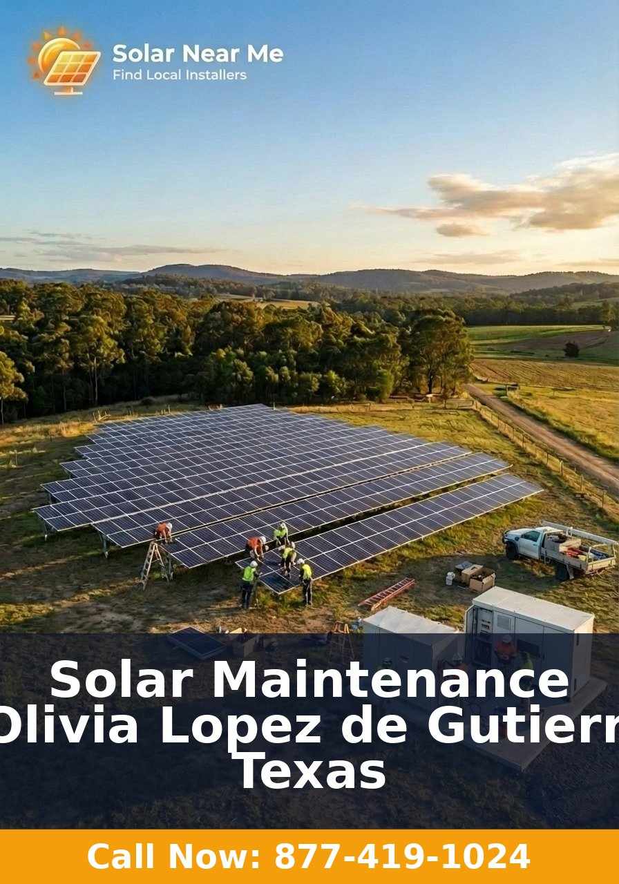 Solar Maintenance in Olivia Lopez de Gutierrez, Texas