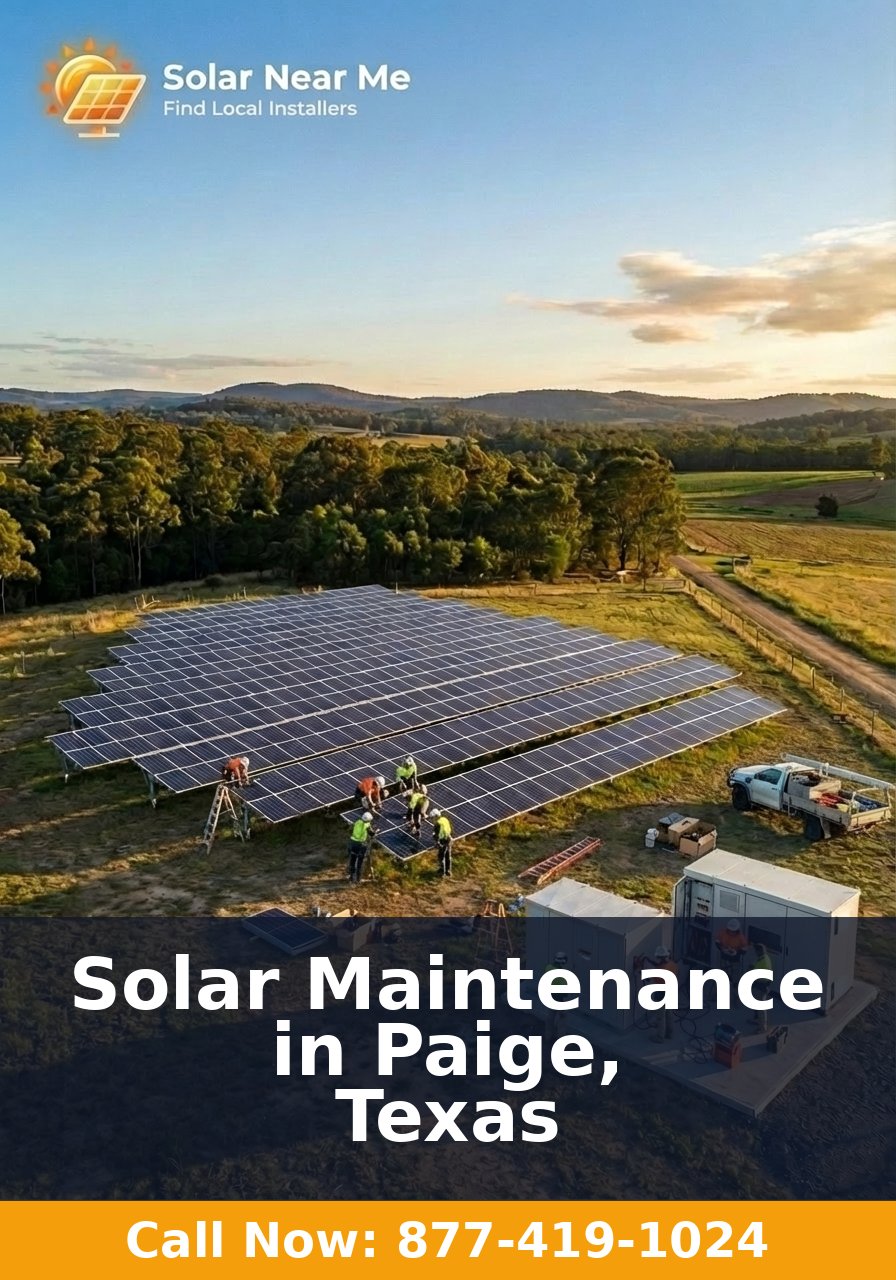Solar Maintenance in Paige, Texas