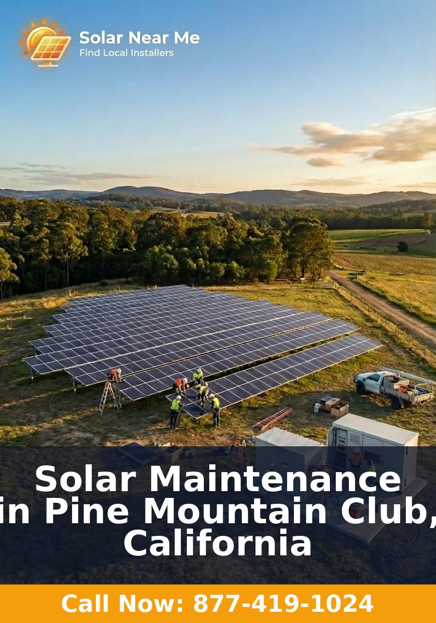 Solar Maintenance in Pine Mountain Club, California