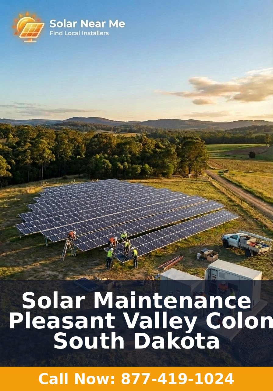 Solar Maintenance in Pleasant Valley Colony, South Dakota