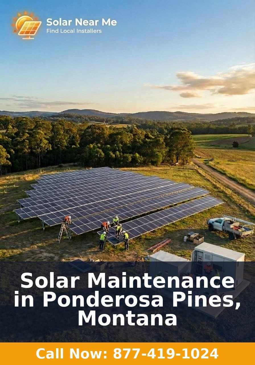 Solar Maintenance in Ponderosa Pines, Montana