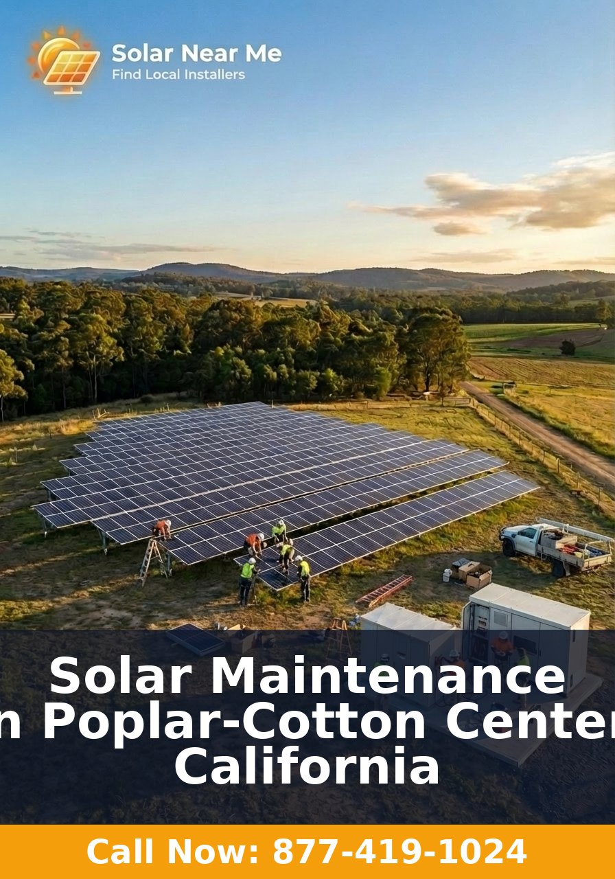 Solar Maintenance in Poplar-Cotton Center, California