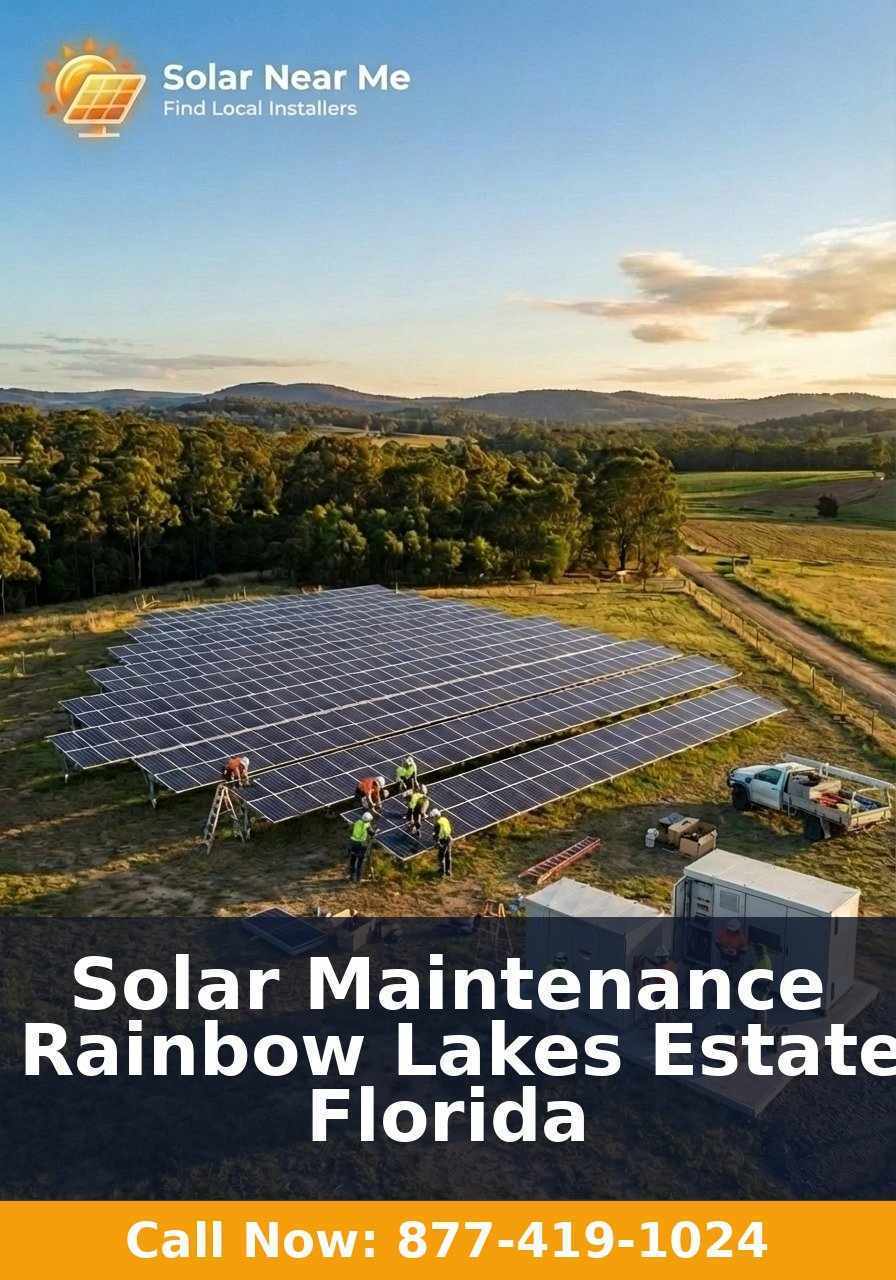 Solar Maintenance in Rainbow Lakes Estates, Florida