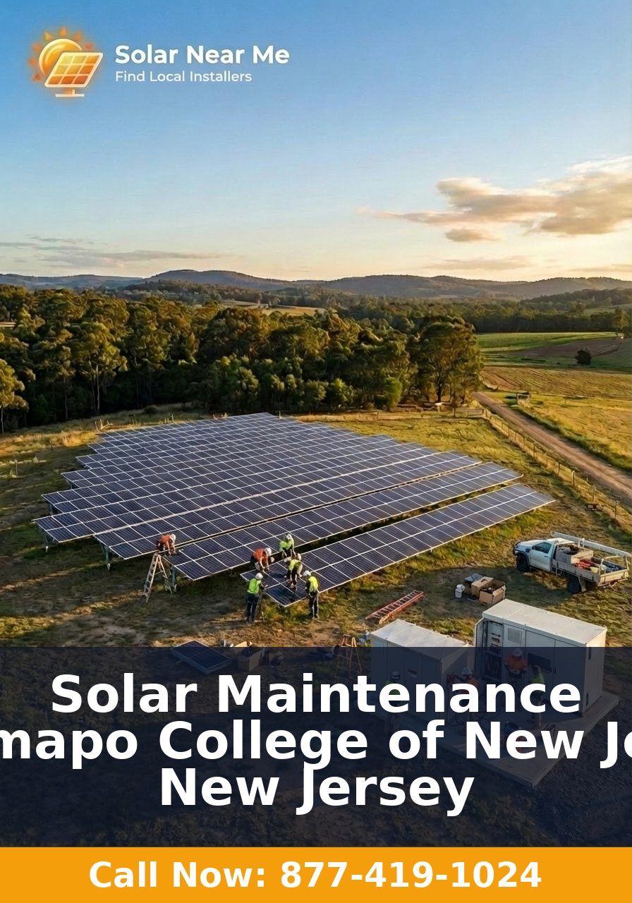 Solar Maintenance in Ramapo College of New Jersey, New Jersey