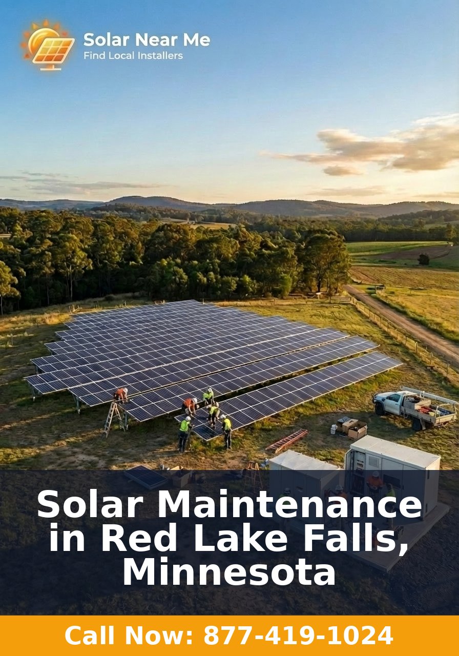 Solar Maintenance in Red Lake Falls, Minnesota