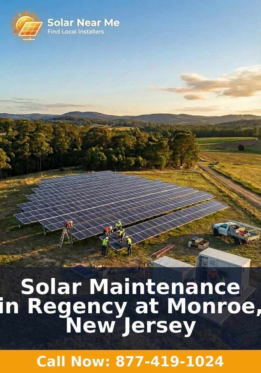 Solar Maintenance in Regency at Monroe, New Jersey