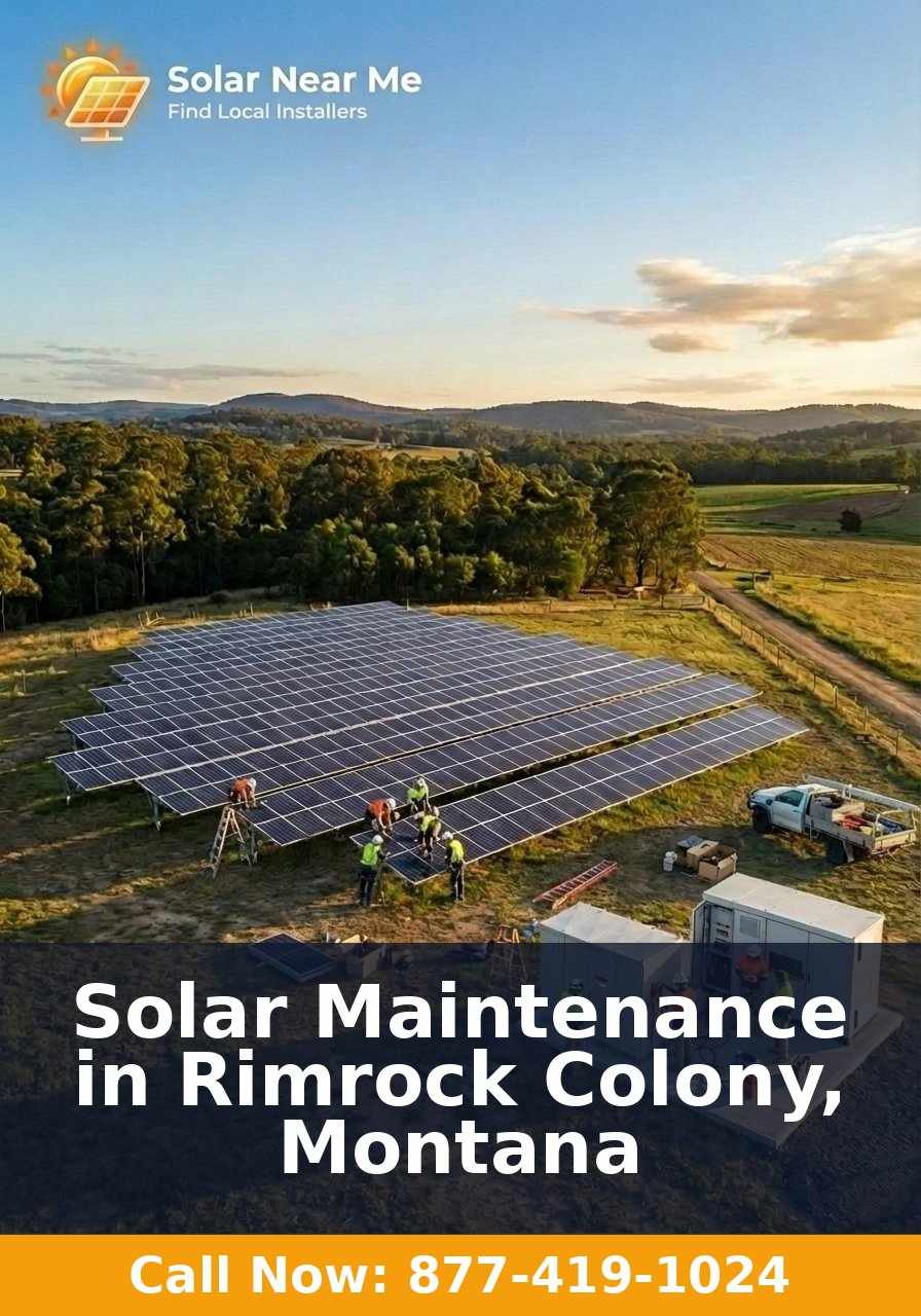 Solar Maintenance in Rimrock Colony, Montana