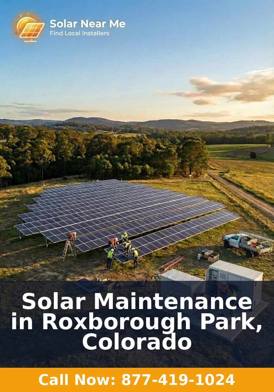 Solar Maintenance in Roxborough Park, Colorado