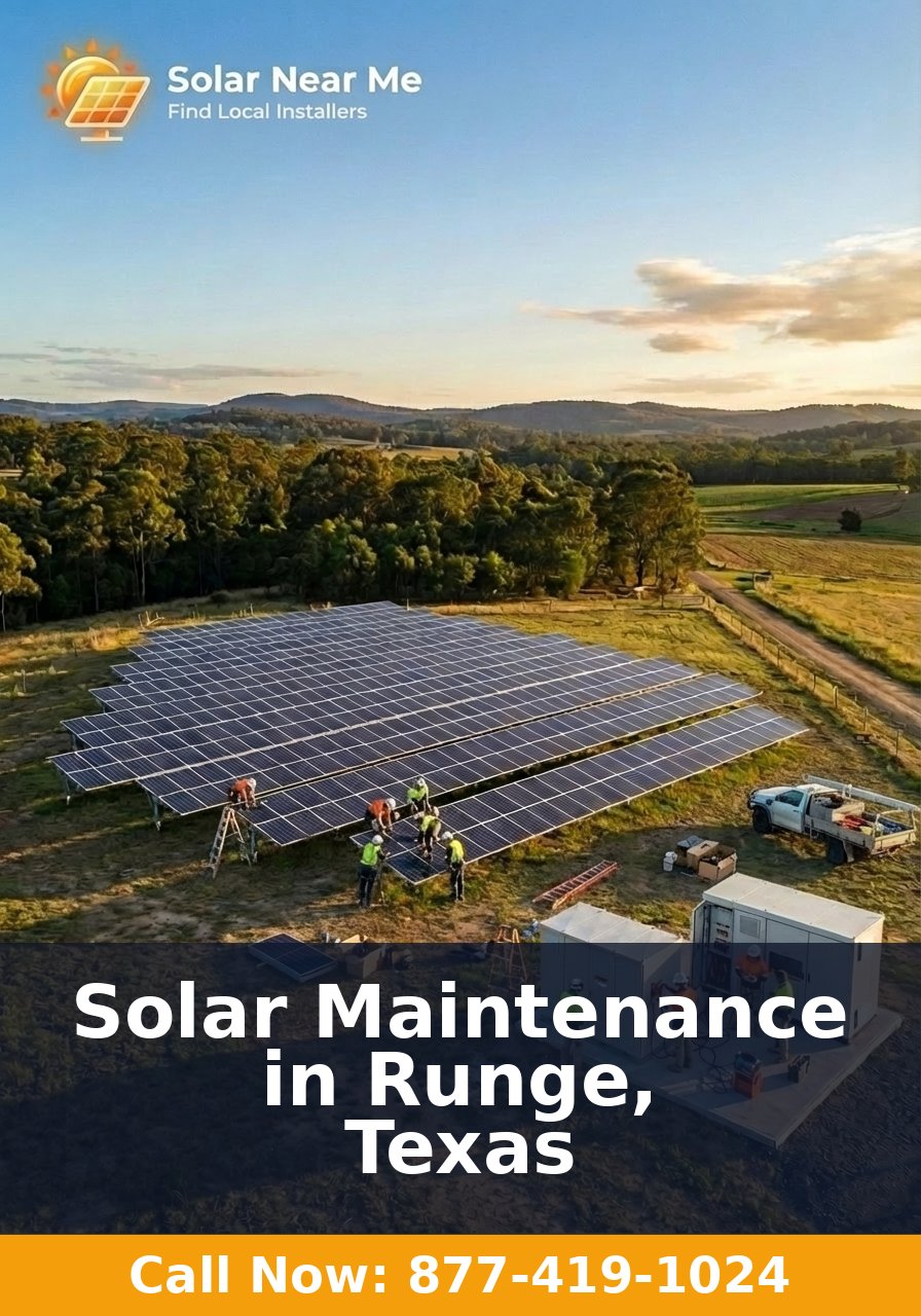 Solar Maintenance in Runge, Texas