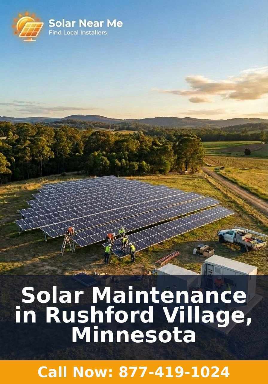 Solar Maintenance in Rushford Village, Minnesota