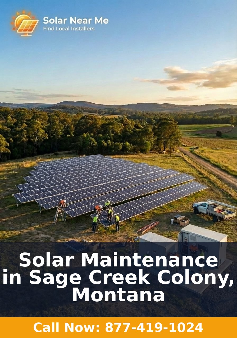 Solar Maintenance in Sage Creek Colony, Montana