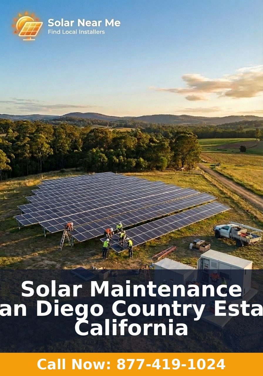 Solar Maintenance in San Diego Country Estates, California