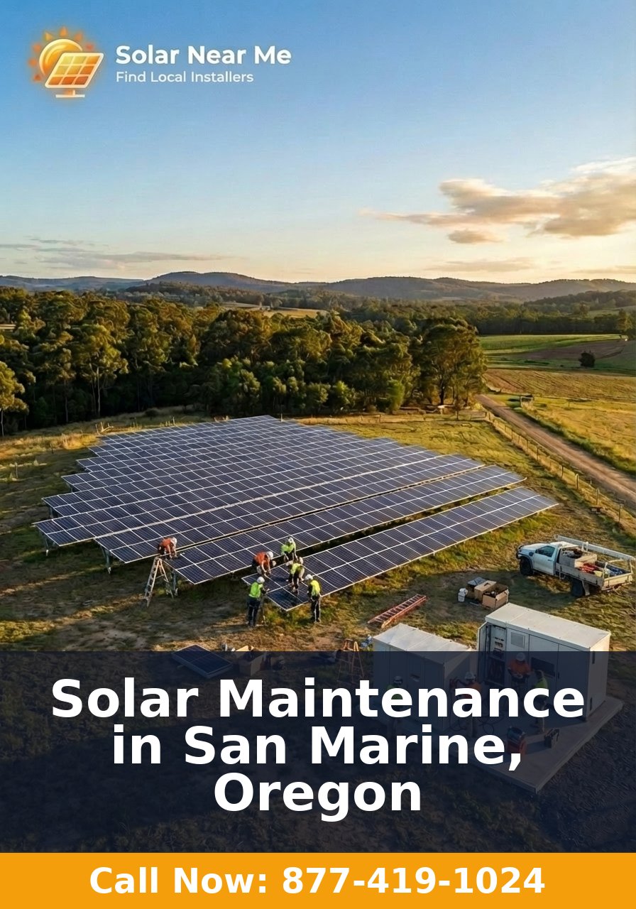 Solar Maintenance in San Marine, Oregon