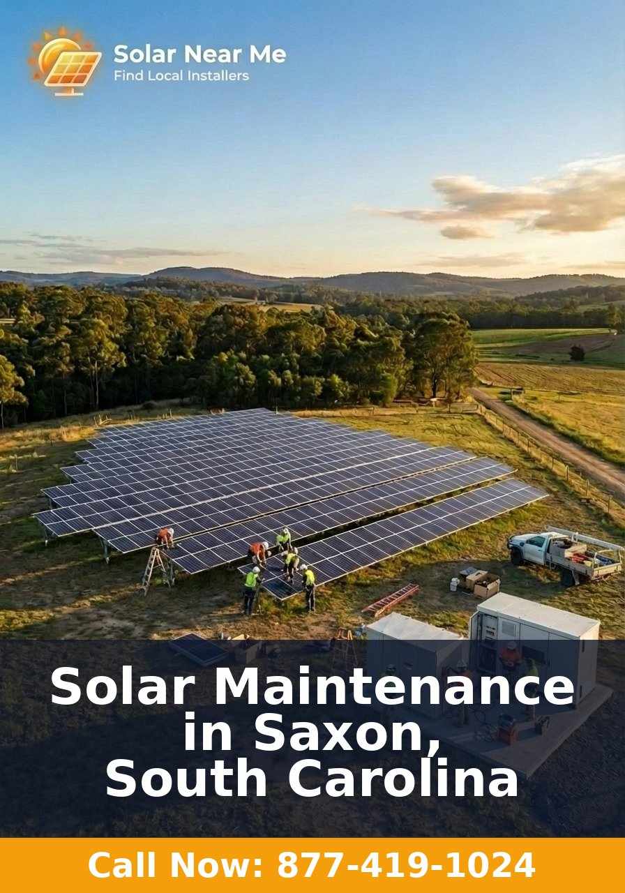 Solar Maintenance in Saxon, South Carolina