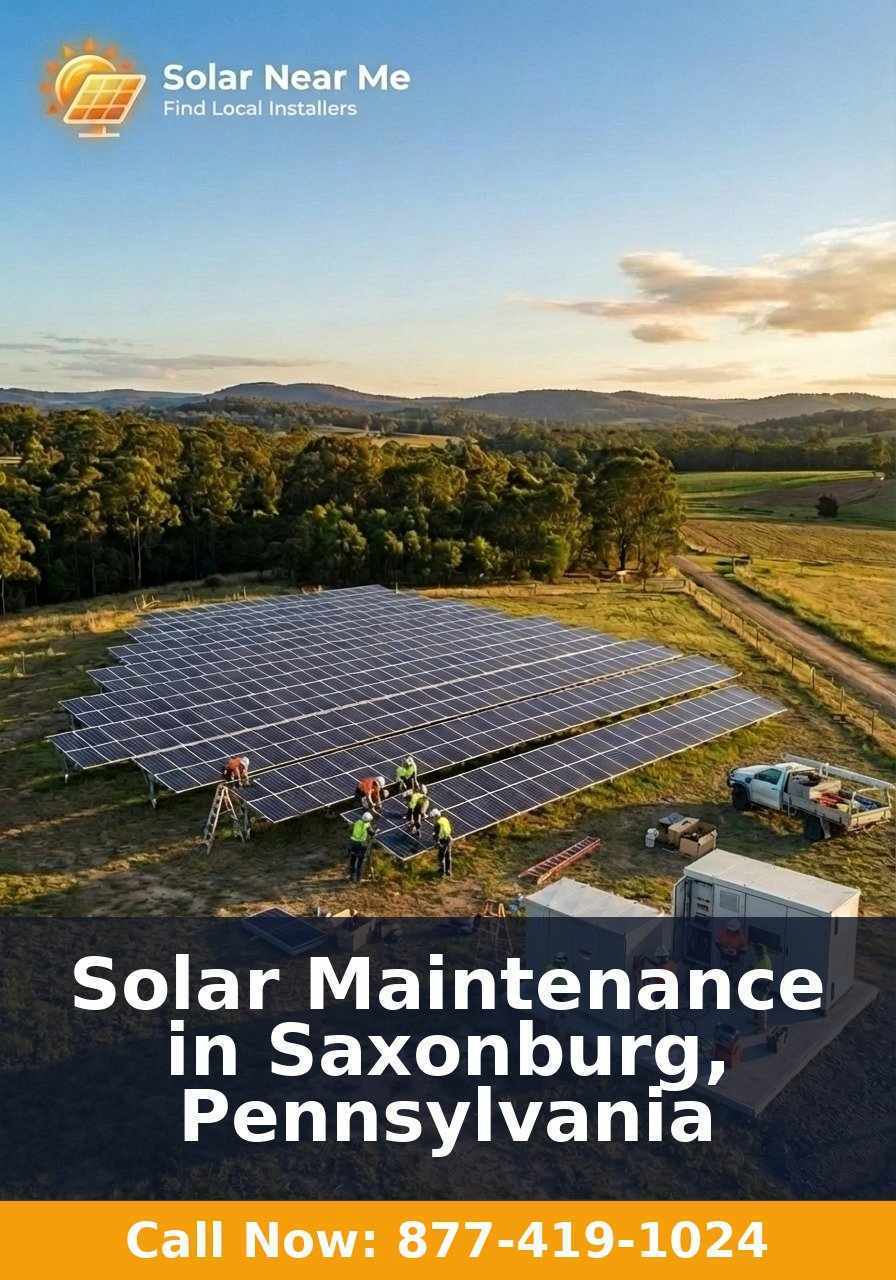 Solar Maintenance in Saxonburg, Pennsylvania