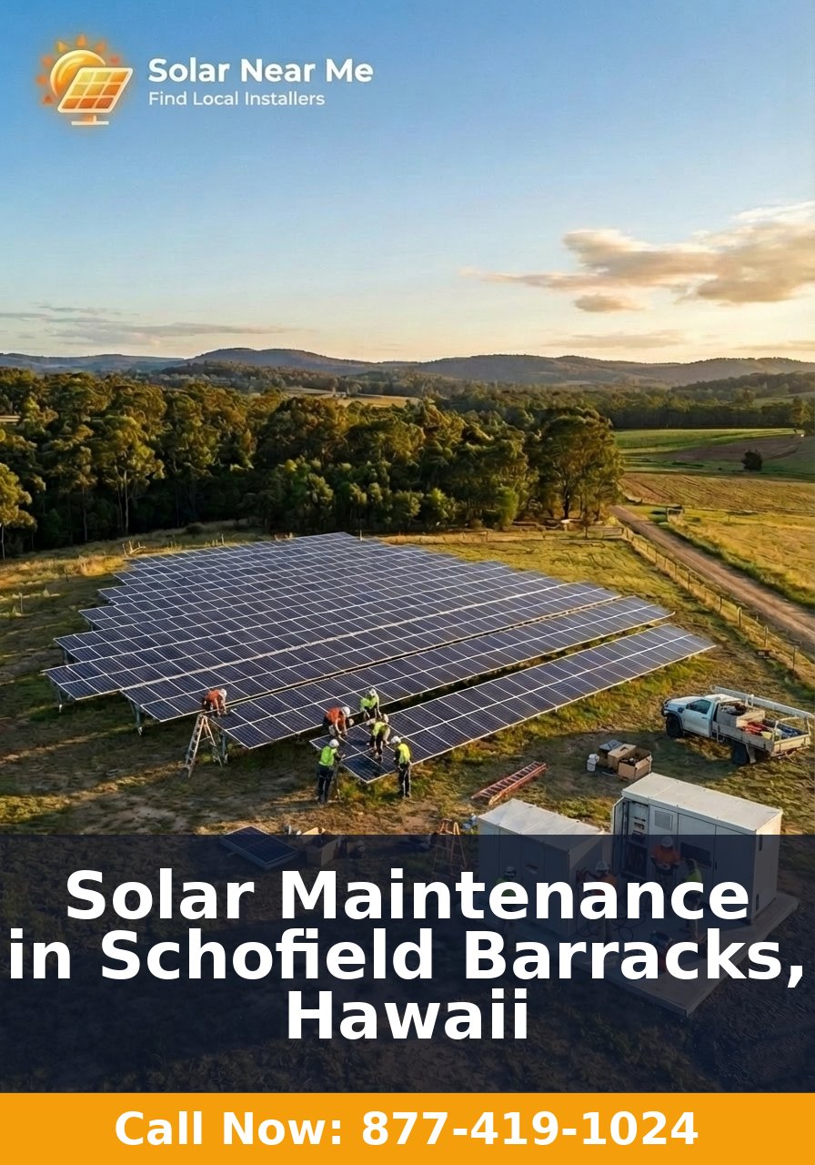 Solar Maintenance in Schofield Barracks, Hawaii