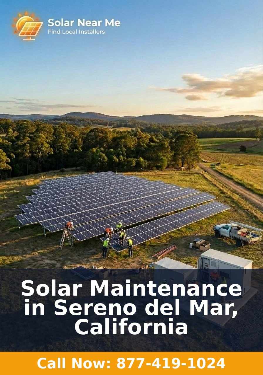 Solar Maintenance in Sereno del Mar, California