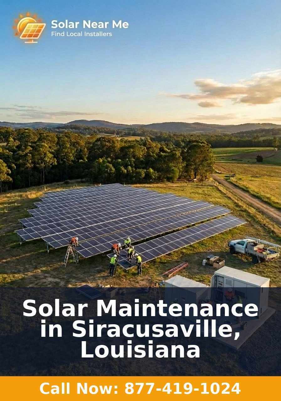 Solar Maintenance in Siracusaville, Louisiana
