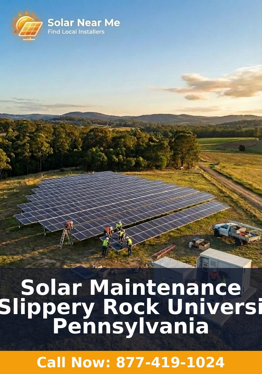 Solar Maintenance in Slippery Rock University, Pennsylvania