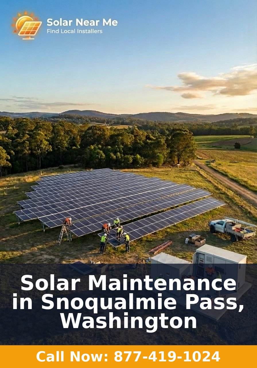 Solar Maintenance in Snoqualmie Pass, Washington