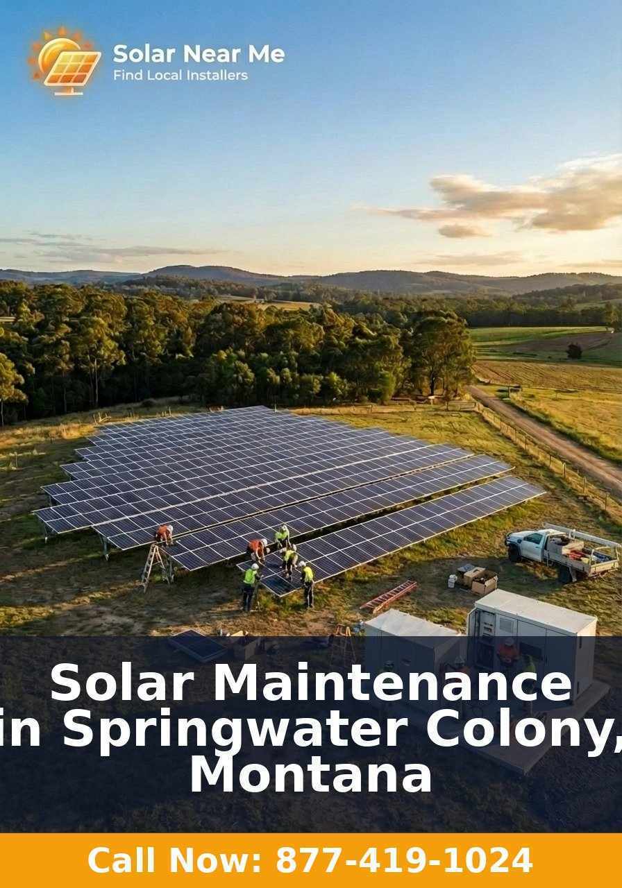 Solar Maintenance in Springwater Colony, Montana