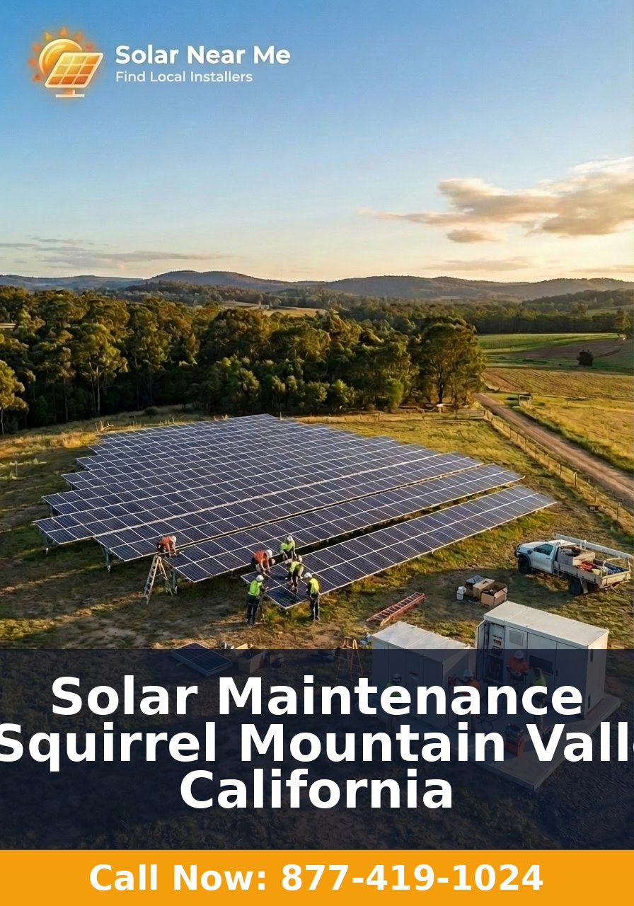 Solar Maintenance in Squirrel Mountain Valley, California