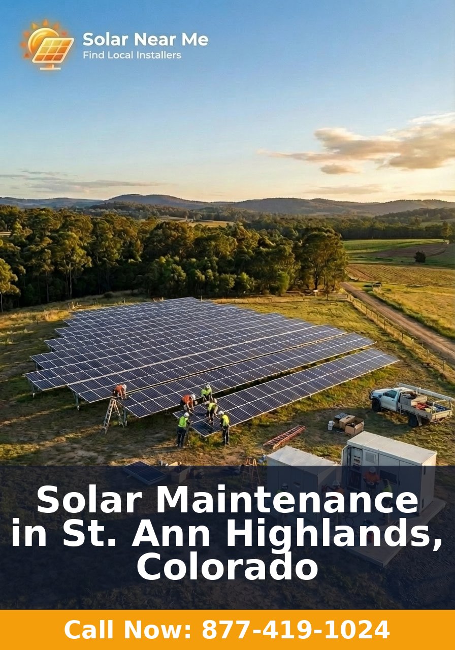 Solar Maintenance in St. Ann Highlands, Colorado