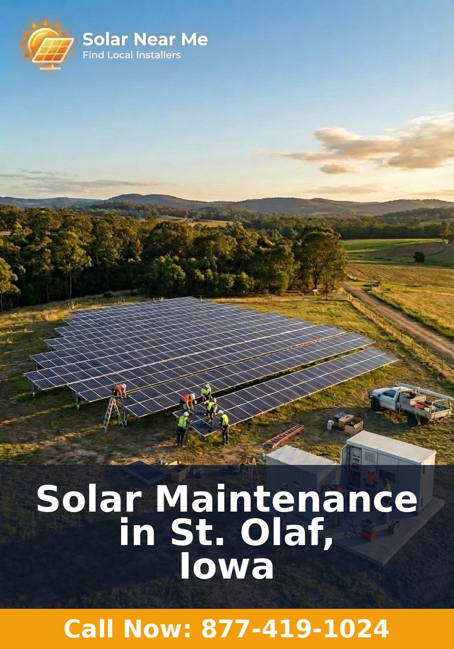 Solar Maintenance in St. Olaf, Iowa