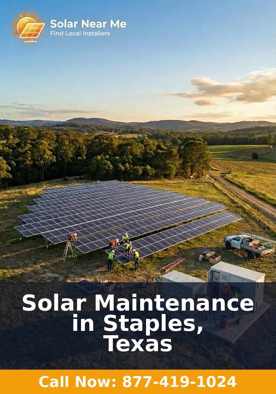 Solar Maintenance in Staples, Texas