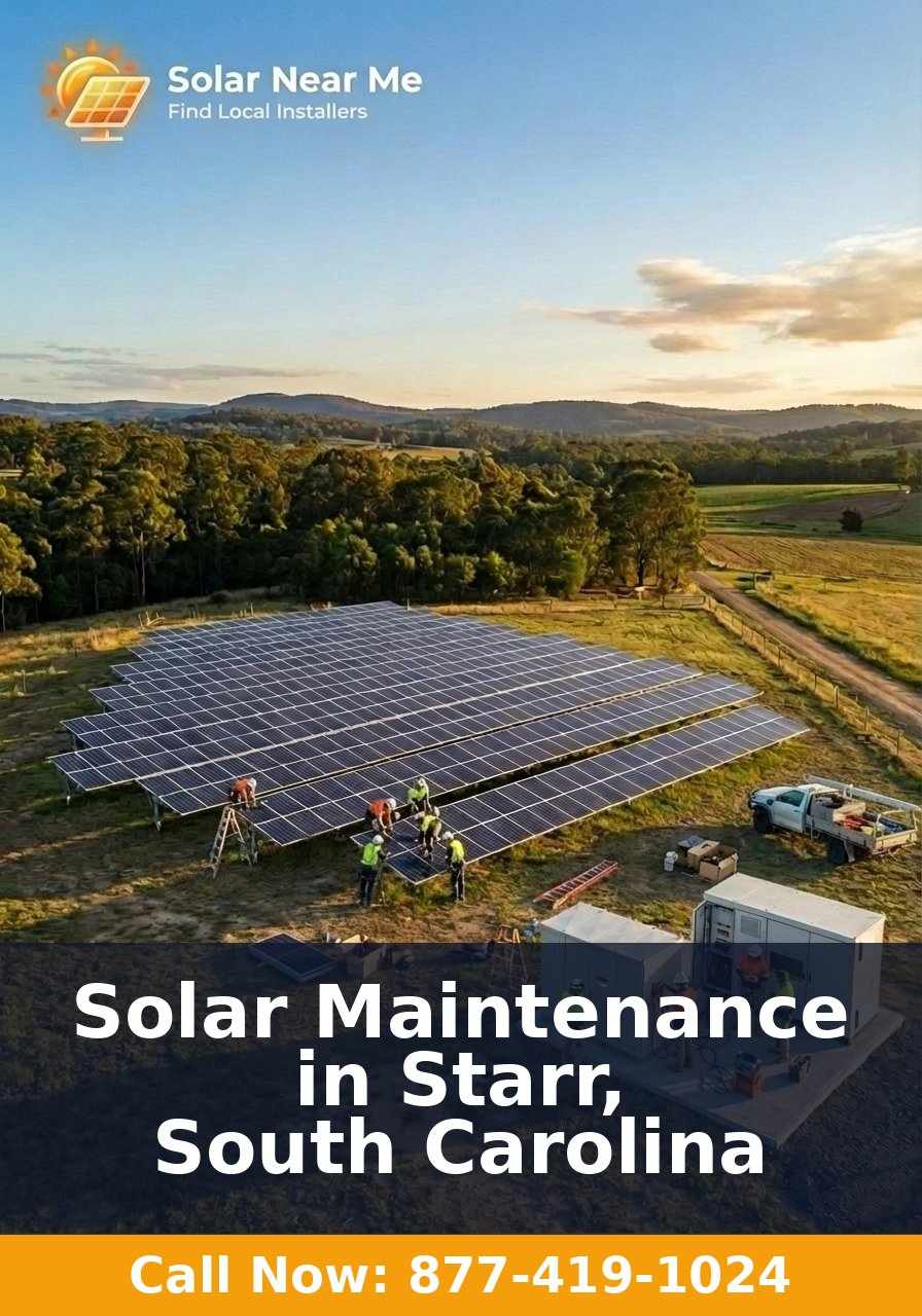 Solar Maintenance in Starr, South Carolina