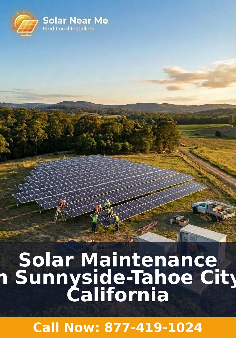 Solar Maintenance in Sunnyside-Tahoe City, California