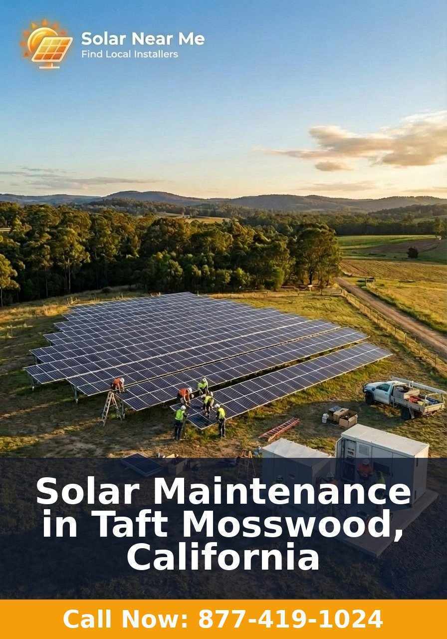 Solar Maintenance in Taft Mosswood, California
