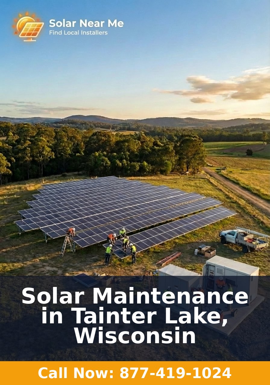 Solar Maintenance in Tainter Lake, Wisconsin