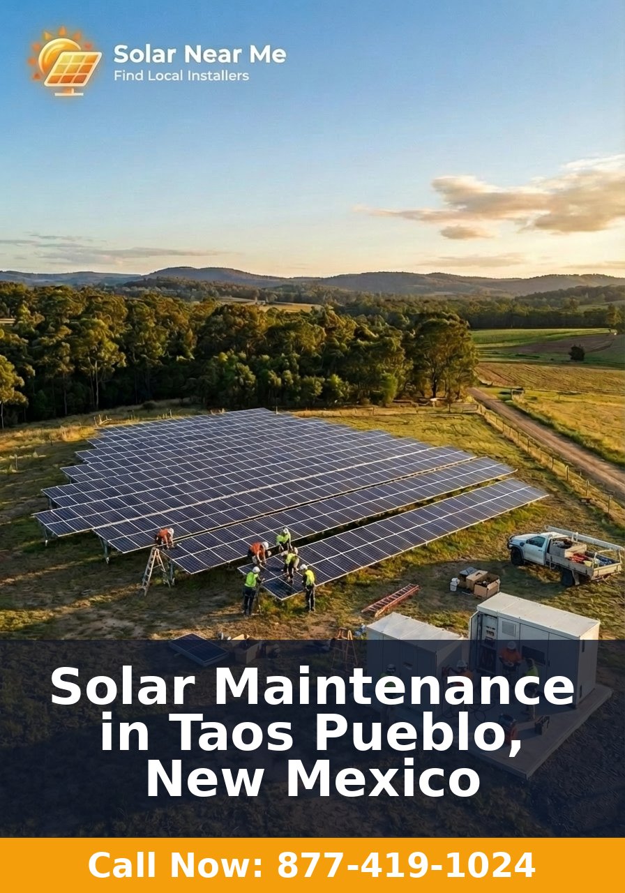 Solar Maintenance in Taos Pueblo, New Mexico