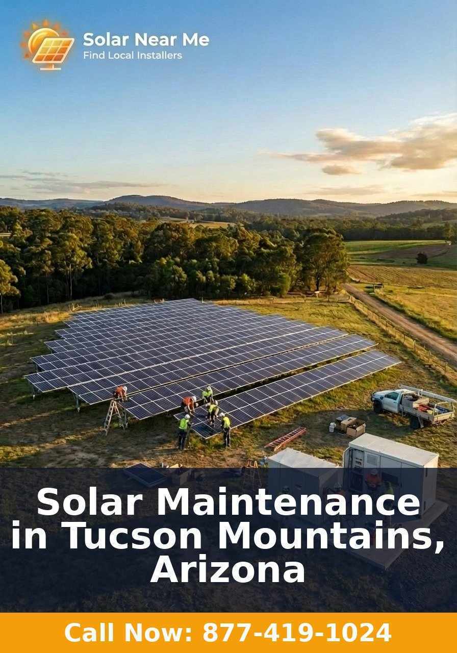 Solar Maintenance in Tucson Mountains, Arizona