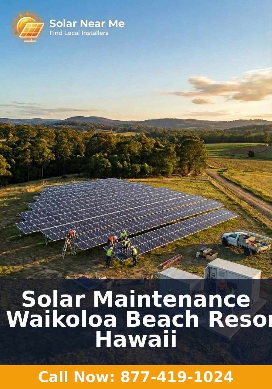 Solar Maintenance in Waikoloa Beach Resort, Hawaii