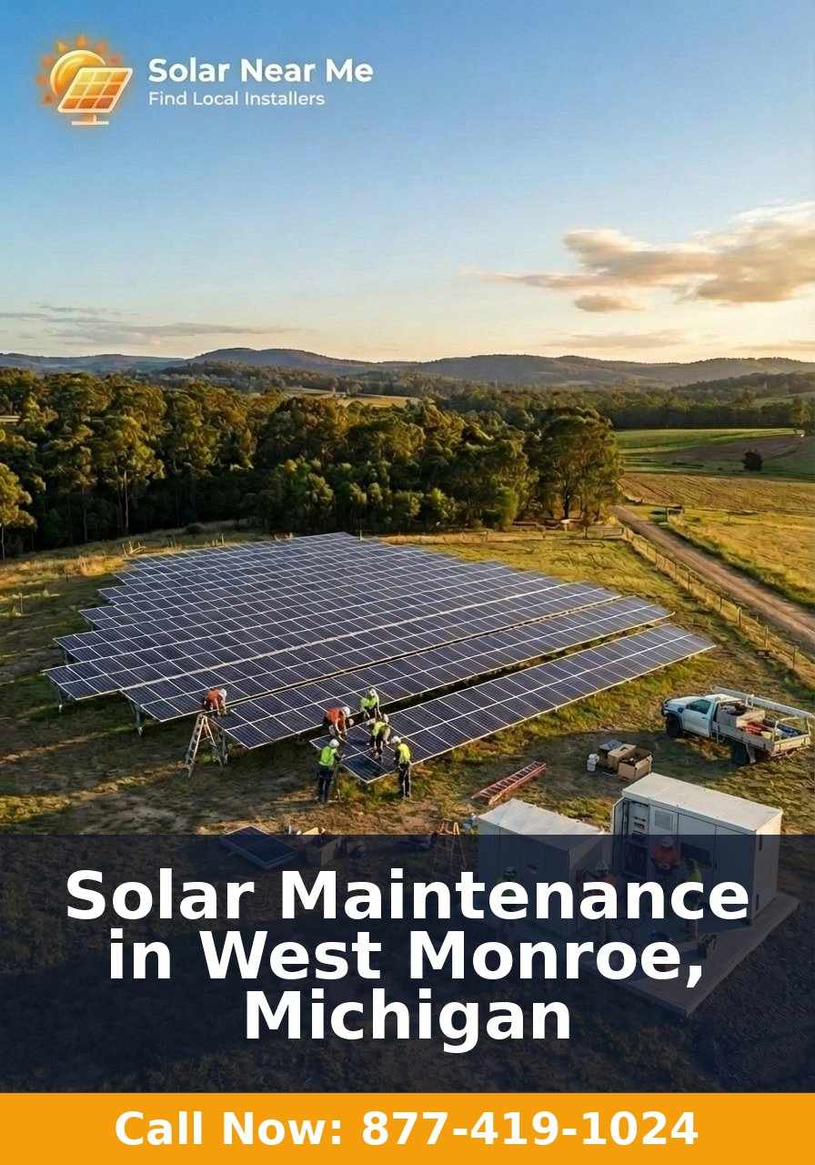 Solar Maintenance in West Monroe, Michigan