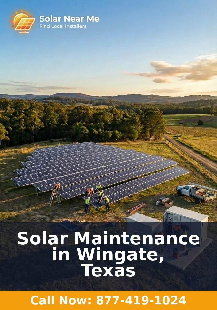 Solar Maintenance in Wingate, Texas