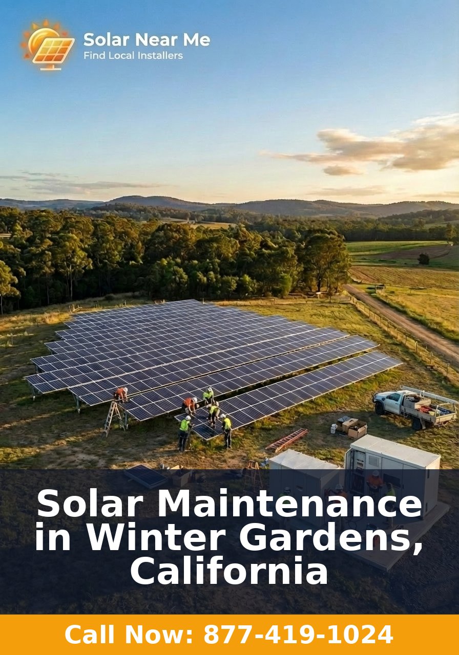 Solar Maintenance in Winter Gardens, California