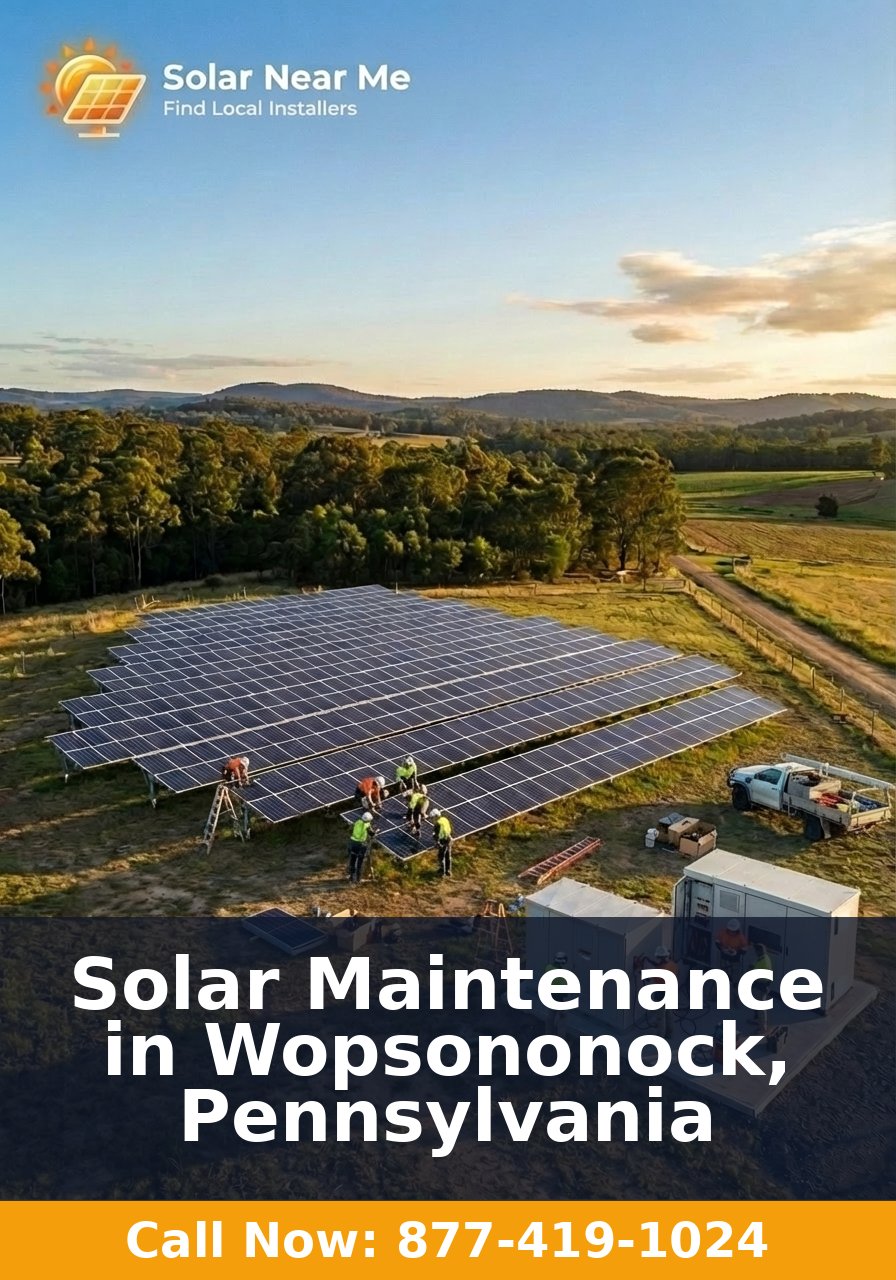 Solar Maintenance in Wopsononock, Pennsylvania