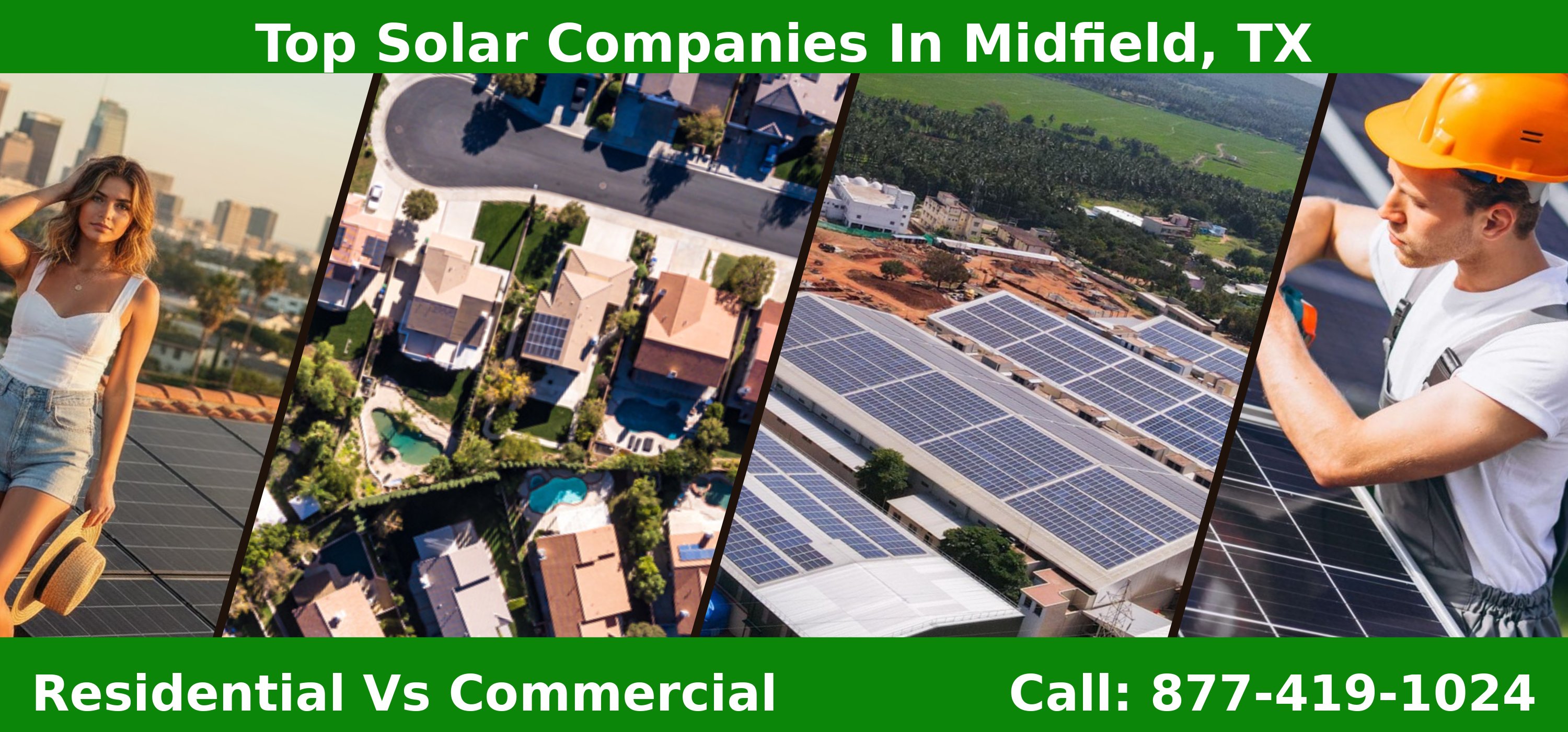 Top Solar Companies in Midfield, TX - Residential vs Commercial